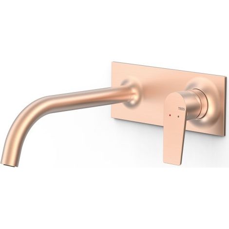 Pièce apparente pour élément encastré de lavabo Project Or Rose Mat 24K - TRES 22130004OPM