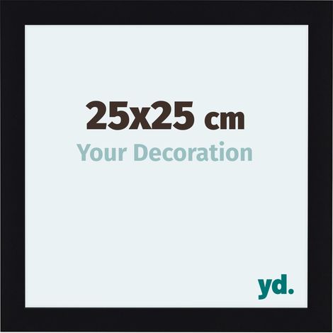 yd. - Cadre photo 25x25 - Noir Brillant - MDF - Como (1/5)