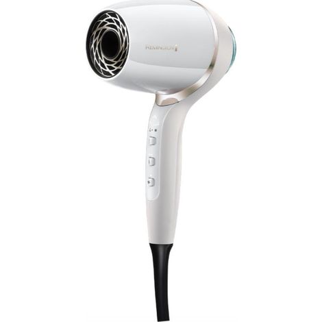 Secador de pelo Remington Hydraluxe Pro EC9001 blanco y azul 2200W 1 unidad.