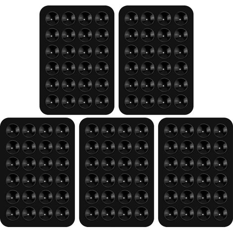 Lot de 5 supports de téléphone à ventouse en silicone, support de téléphone multifonctionnel pour voiture, mini tapis à ventouse, adhésif pour coque de téléphone (1/5)