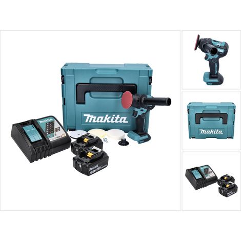 Makita DPV 300 RGJ Akku Schleifer Polierer 18 V 50 / 80 mm Brushless + 2x Akku 6,0 Ah + Ladegerät + Makpac (1/5)