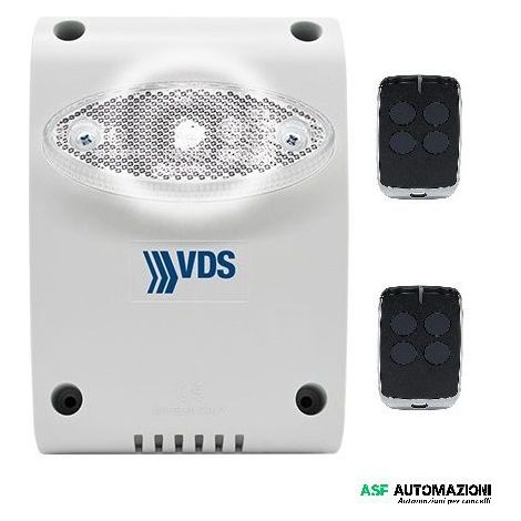 Centralina per serranda VDS S-0215-01 230V con 2 telecomandi rolling code 4 canali