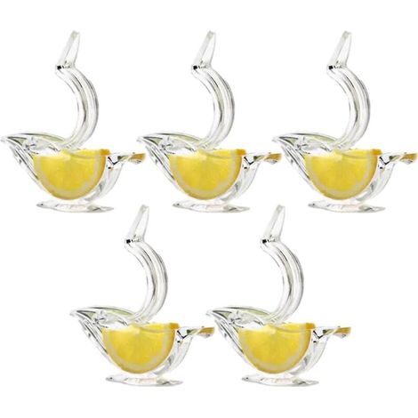 CREA 5 pièces presse-citron pince acrylique manuel citron tranche presse-agrumes pratique Transparent fruits presse-agrumes pour la maison