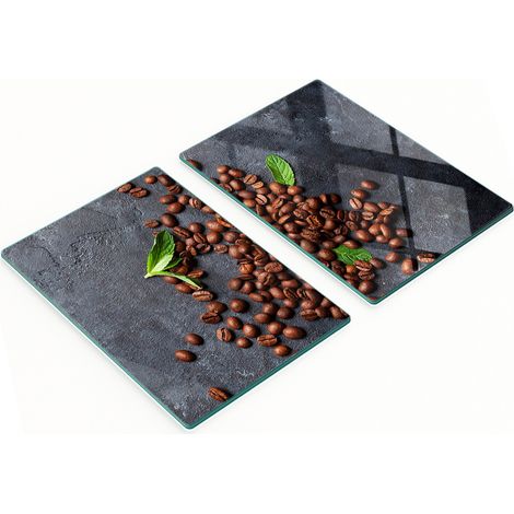 Dekorative Kaffeebohnenbretter aus gehärtetem, multifunktionalem Glas, 2 x 40 x 52 cm (1/5)