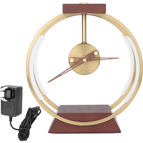 Horloge de table moderne 68LED, horloge de chevet en fer forgé pour décoration intérieure, prise UE 100-240V. (1/5)