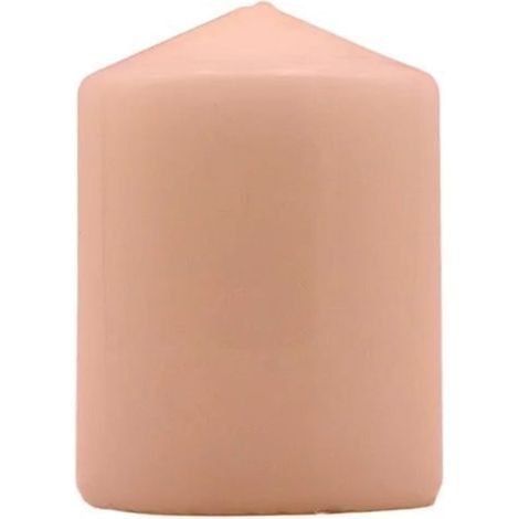 TrAdE Shop Traesio - Set 12pz Candela Rosa Forma Cilindrica 100x70mm Decorazioni Interni Centrotavola 032333a -