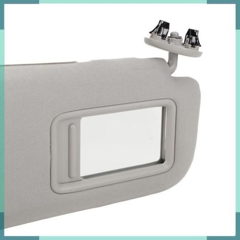 Pare-soleil de voiture Pare-soleil en tissu gris, miroir de protection solaire avec miroir de auto pare-soleil Droite (1/5)