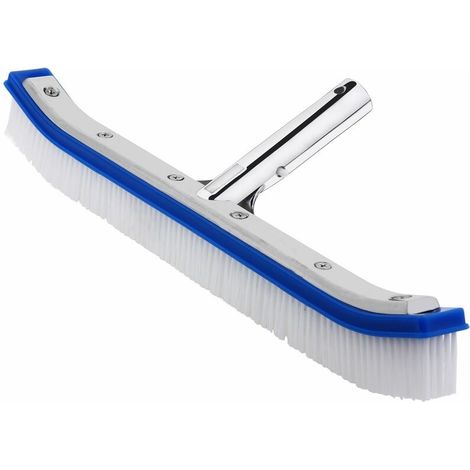 Brosse de piscine 46 cm – Poils durs en PVC pour nettoyage efficace – Tête de raccordement en aluminium résistante à la corrosion (1/4)