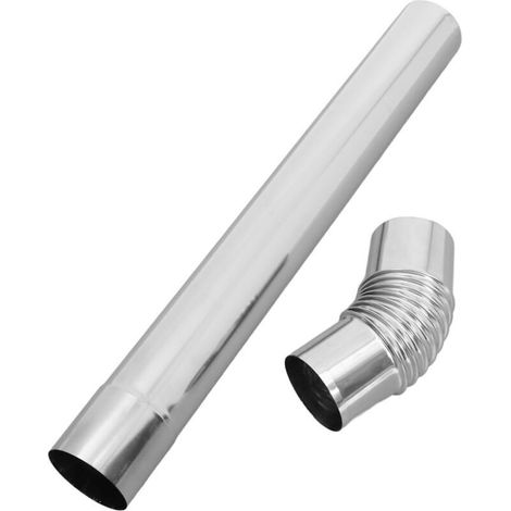 2pièces Coudes à Acier Inoxydable Pour Tuyau De Poêle De Camping Et Cuisine Accessoires De Fumisterie Pour Tentes Et Maisons (1/4)