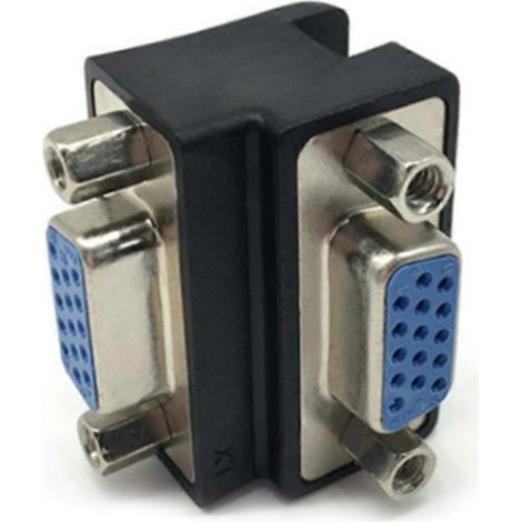 Adaptateur VGA 15 femelle vers 15 femelle à 90° largement utilisé dans les projecteurs et écrans LCD (1/5)