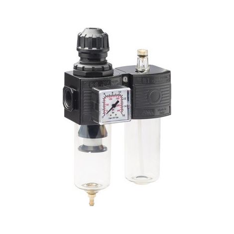 Filtro-lubricador para compresor E/12/2 con vaso transparente - Brixo