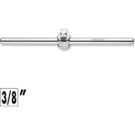 BARRA LEVA A T SCORREVOLE ATTACCO 3/8" LUNGHEZZA 165mm ACCIAIO CR-V MUNDIAL
