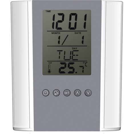 Porte-Stylo - Réveil Numérique LCD avec Affichage Heure Date Température - Pour Bureau ou Chambre Enfant - 1 Pièce (1/5)