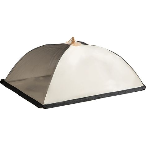 Tente pliante et portable en filet pour protéger les aliments, idéale pour l'été, la maison, le camping et les pique-niques. Motif avec des mots anglais. (1/5)