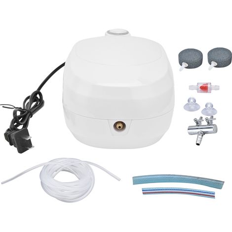 Pompe à air aquarium portable silencieuse 220V prise UE compacte oxygénateur poisson réservoir (1/5)