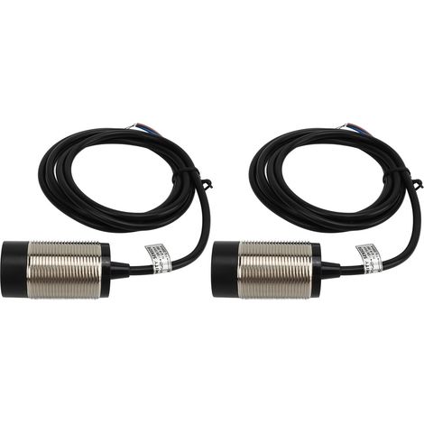 Packung mit 2 wasserdichten NPN-DC-Näherungssensoren (2-Draht, normalerweise geschlossen (NC)), 15 mm Messbereich, 6–36 V DC (1/5)