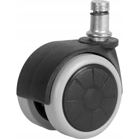 Ruota per mobili con perno da 11 mm, girevole, senza freno, 50 mm, 50 kg