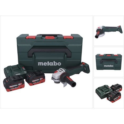 Metabo WPB 18 LT BL 11-125 Quick amoladora angular sin cable 18 V 125 mm sin escobillas + 2x batería recargable 10,0 Ah + cargador + metaBOX (1/5)