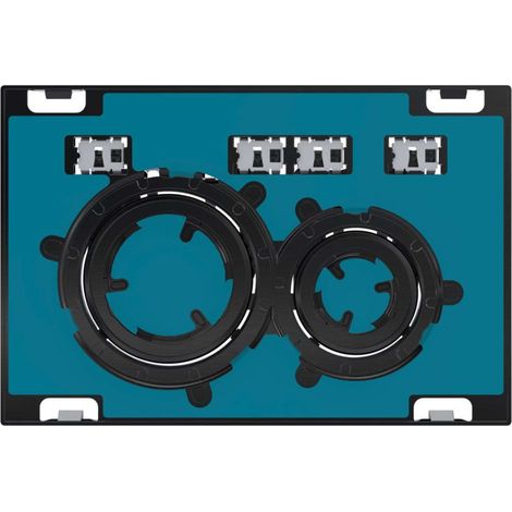 Geberit Sigma21 - Pulsador para WC para descarga doble, cromo negro/sin relleno 115.651.00.1