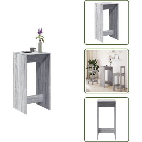 vidaXL Bartisch Grau Sonoma 51x50x103,5 cm Holzwerkstoff (1/5)