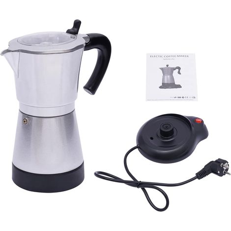 300ml Elektrische Kaffeemaschine Espressokocher 6 Tassen Italia Mokka Kanne 480W