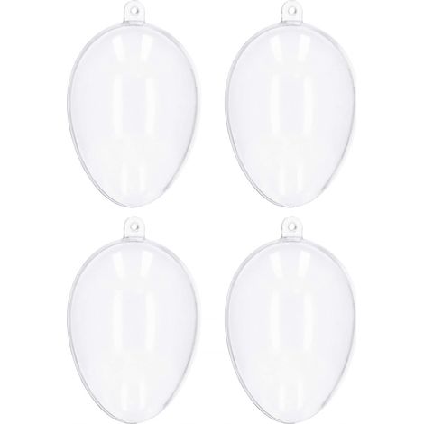 UOVO PALLINA ACRILICA DECORAZIONE PALLINE ACRILICHE TRASPARENTI OVALI 9cm x4 (1/5)