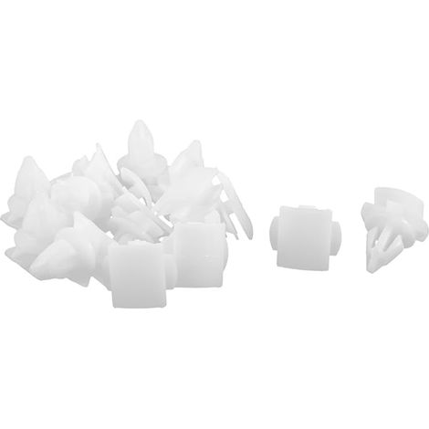 Rivet Plastique Blanc Trou de 10mm Voiture Camion Garde-Boue Clips de Fixation pour (1/2)