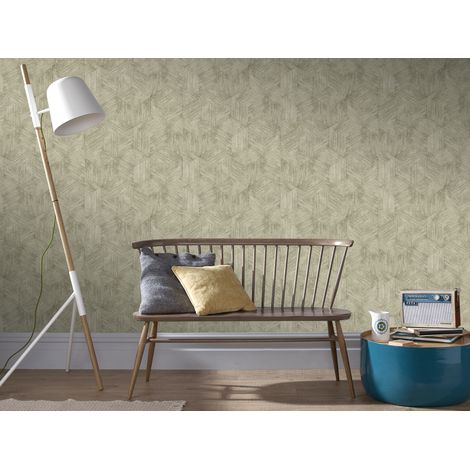 Papier Peint Intissé Tissage Rotin large 1005 x 52cm Beige