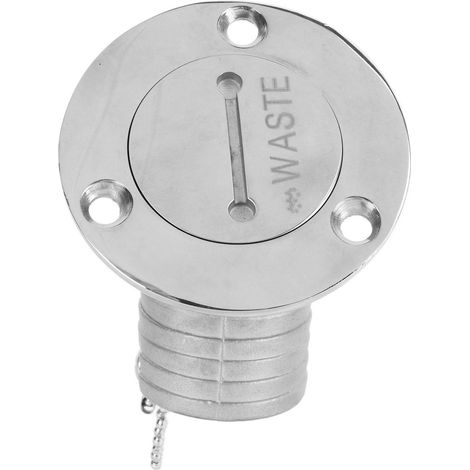 Bouchon de remplissage en acier inoxydable 45°, 1.5 pouces (38mm) pour pont de bateau, avec clé. Compatible yacht et camping-car. (1/5)