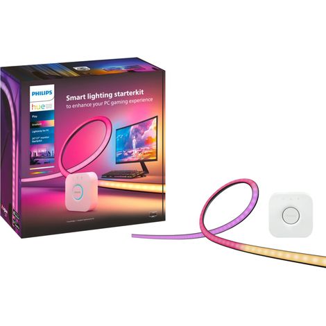 Philips hue Philips Hue Play Gradient PC Lightstrip 24/27” Starter Set inkl. Bridge (KU04-11L+KV01-1L5) (1/4)