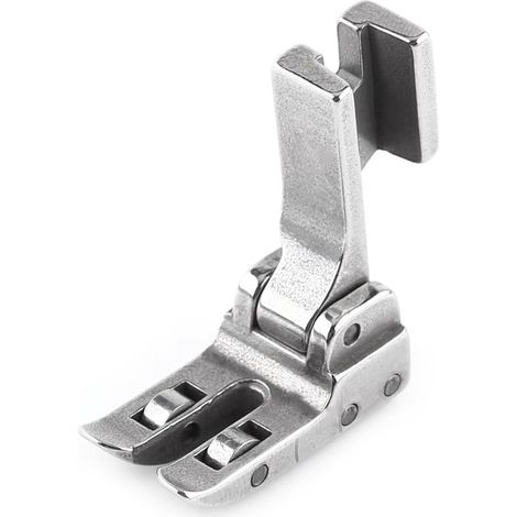 Pied-de-biche à Rouleau pour Machine à Coudre Industrielle, pour Tissu en Cuir, Rouleaux en Acier Alimentés Uniformément, Pièces de Machine à Coudre à Plat Robustes et Durables (1/5)