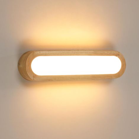 1 Applique Murale LED, Bois Massif 18W, Acrylique 3000K, Intérieur Salon Chambre (1/5)