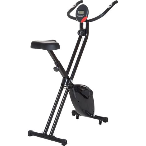 Cyclette Pieghevole con Display e 8 Livelli di Resistenza Nero (1/5)