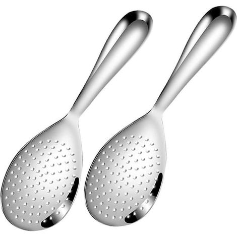 Lot de 2 cuillères à riz antiadhésives pour la cuisine, louches à riz épaisses (1/5)
