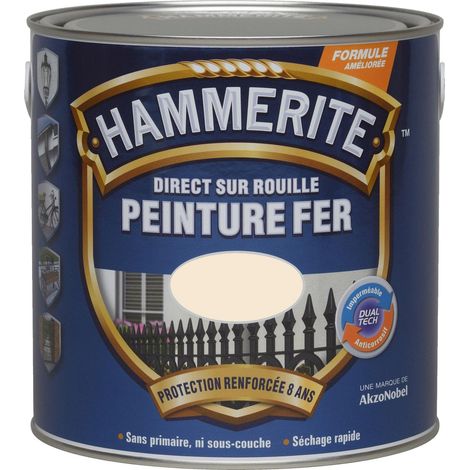 Peinture Direct Sur Rouille Laqué Blanc Cassé 2,5 L - Hammerite