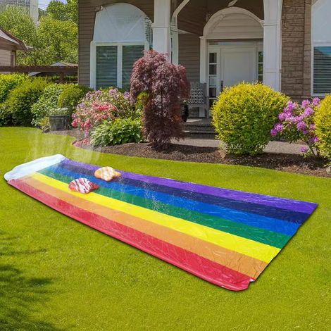 Nouveau Rainbow slide Waterway Double Rainbow slide Waterway jouet interactif extérieur pour enfants (1/4)