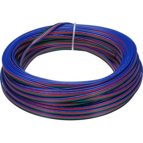 4 Couleurs Fil Ruban Plat 22 AWG Longueur 65,6 Ft 20 Mètres (1/5)