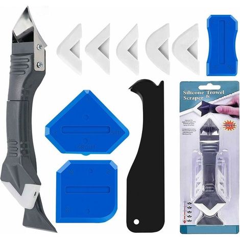 Fugenglätter – 3-in-1-Werkzeug für die Oberflächenbearbeitung – Für Fugen und Silikonfugen – Küche, Bad, Fliesen – 4-teilig (1/5)
