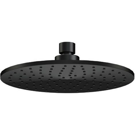 Soffione doccia minimale piatto in ottone nero opaco Misura: 20 cm (1/3)