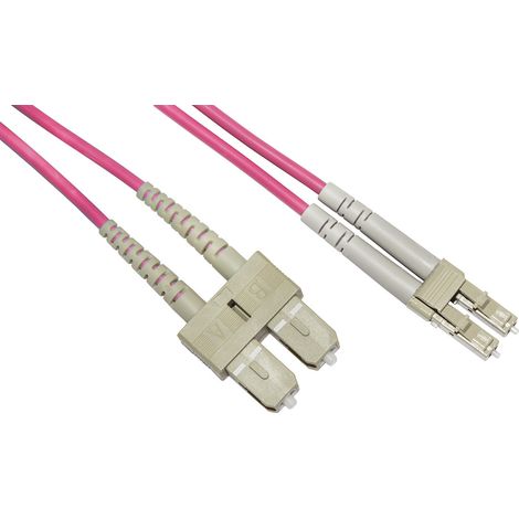 cavo fibra ottica lc a sc multimode duplex om4 50/125 mt.2 (1/3)