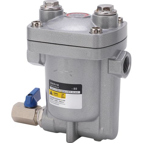 Soupape de vidange, soupape de vidange haute pression anti-colmatage, purgeur automatique anti-colmatage pour réservoir de gaz ADTV-80 G1/2" (1/5)