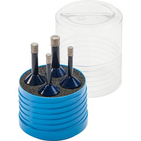 Diamantbohrer M14 Anschluss in blauer Multibox 4-tlg. 2x6 mm / 1x10 mm