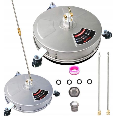 Spazzola professionale cubo T-Racer 20"" 50cm a tre ruote 275 bar, in acciaio inox con attacco rapido 3/8" e lancia 76cm (1/5)