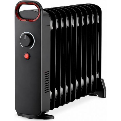 Radiador de Aceite Lapacho 1000W Negro con 11 Elementos y Termostato Regulable (1/5)