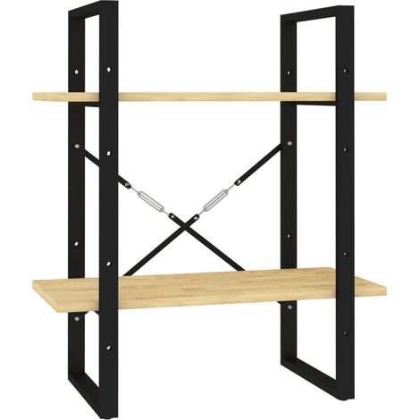 Bibliothèque à 2 niveaux,Armoire à Livres 60x30x70 cm Bois de pin massif CFW9797911 (1/5)