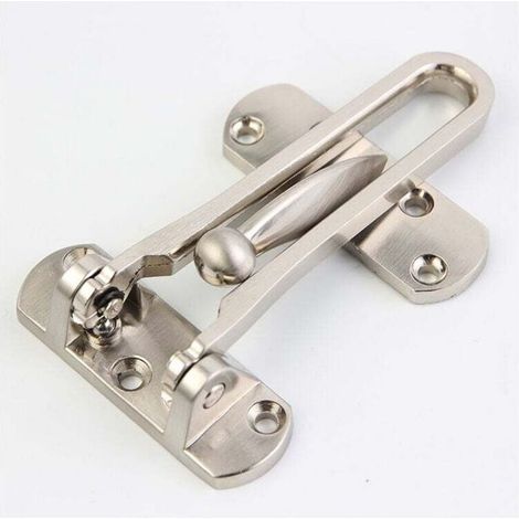 Lot de 2 limiteurs d'ouverture de porte, grilles de protection en acier pour fenêtres, verrous de porte d'entrée, loquets de verrouillage sans chaîne pour fenêtres et portes, empêchent les intrusion (1/5)