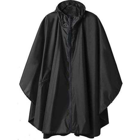 - Poncho antipioggia per adulti - Impermeabile - Mantella antipioggia multifunzionale - Cappuccio ampio - Asciugatura rapida - 100% poliestere (1/5)