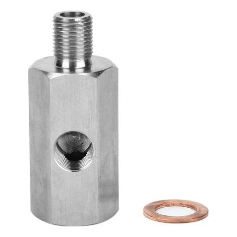 1/8in NPT Female BSPP BSP Male and Female Tee Oil Pressure Gauge Adapter Replacement. (1/5)