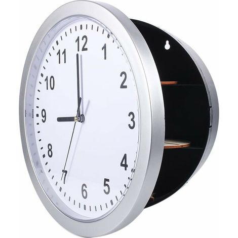 Hidden Secret Wall Clock Safe Box for Hiding Money Jewelry Valuables Cash Guard