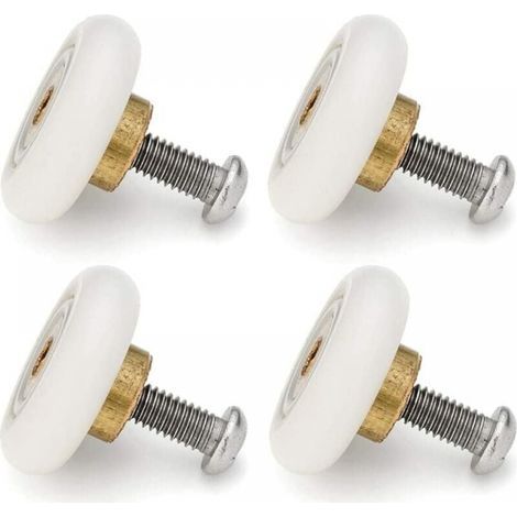 Jeu de 4 roulettes de remplacement pour porte de douche coulissante, Ø 19 mm (1/5)